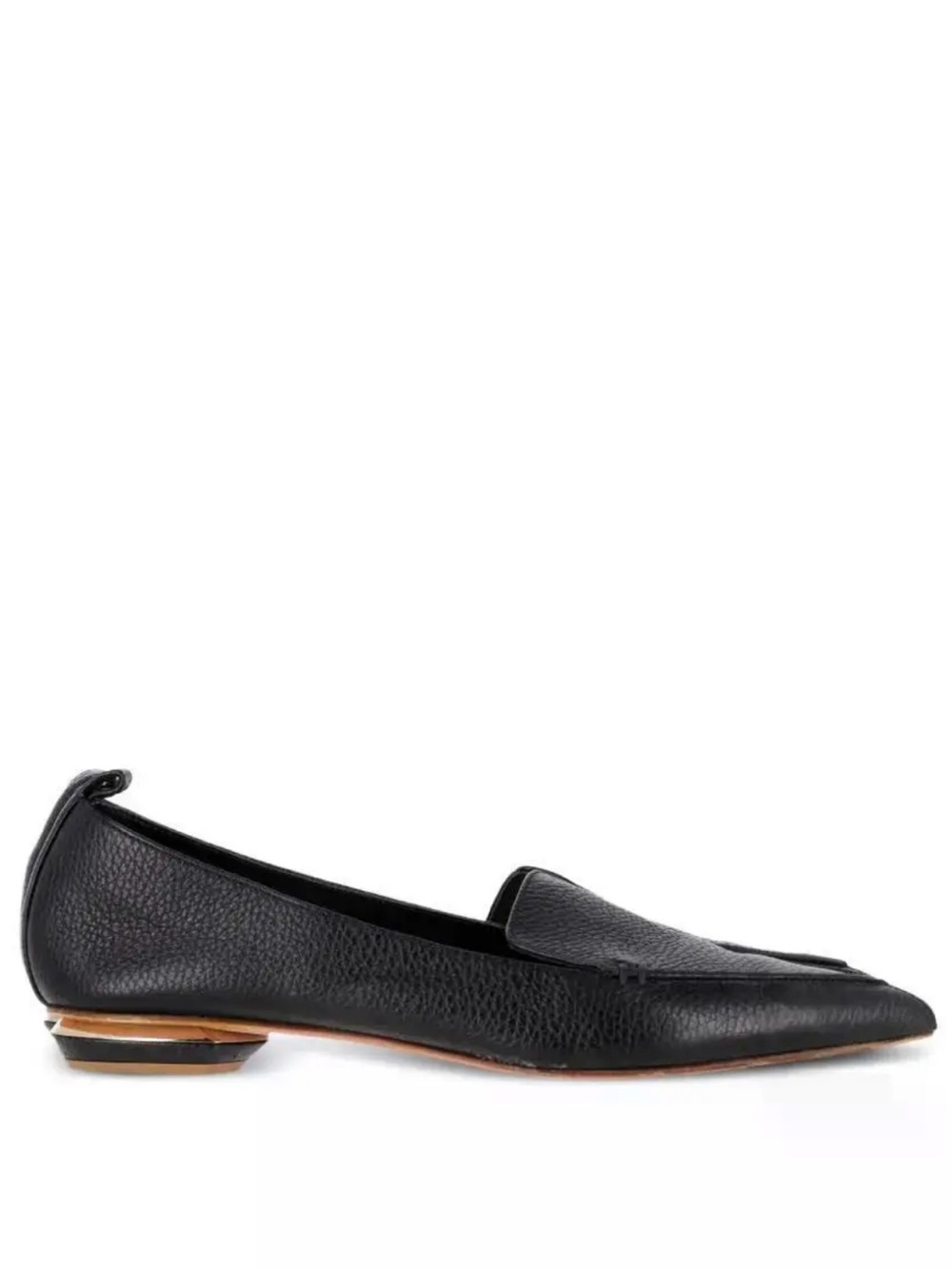 Nicholas Kirkwood Beya Textured Leather Pointed Toe Flats Loafers size 39 US 9
